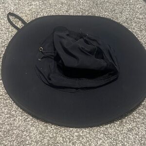 Black Wide Brim Hat
